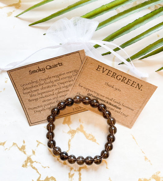 Black / White / Grey Crystal Bracelets 8mm - Wide Variety Available!