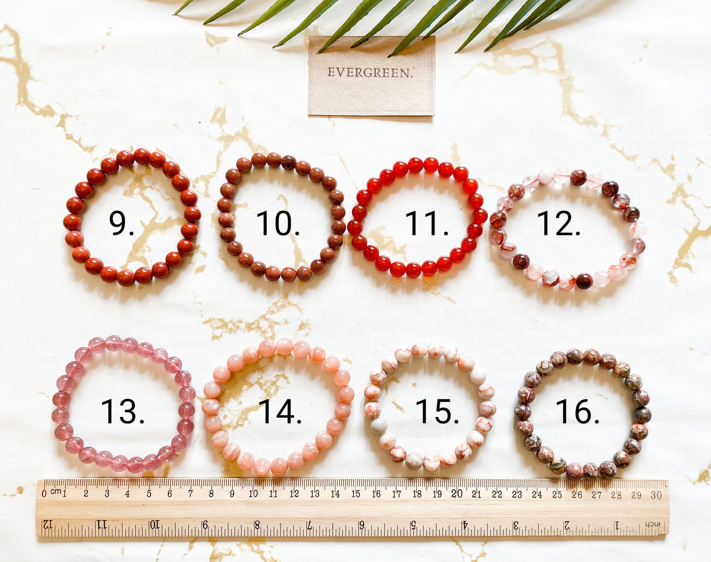 Pink / Red Crystal Bracelets 8mm - Wide Variety Available!