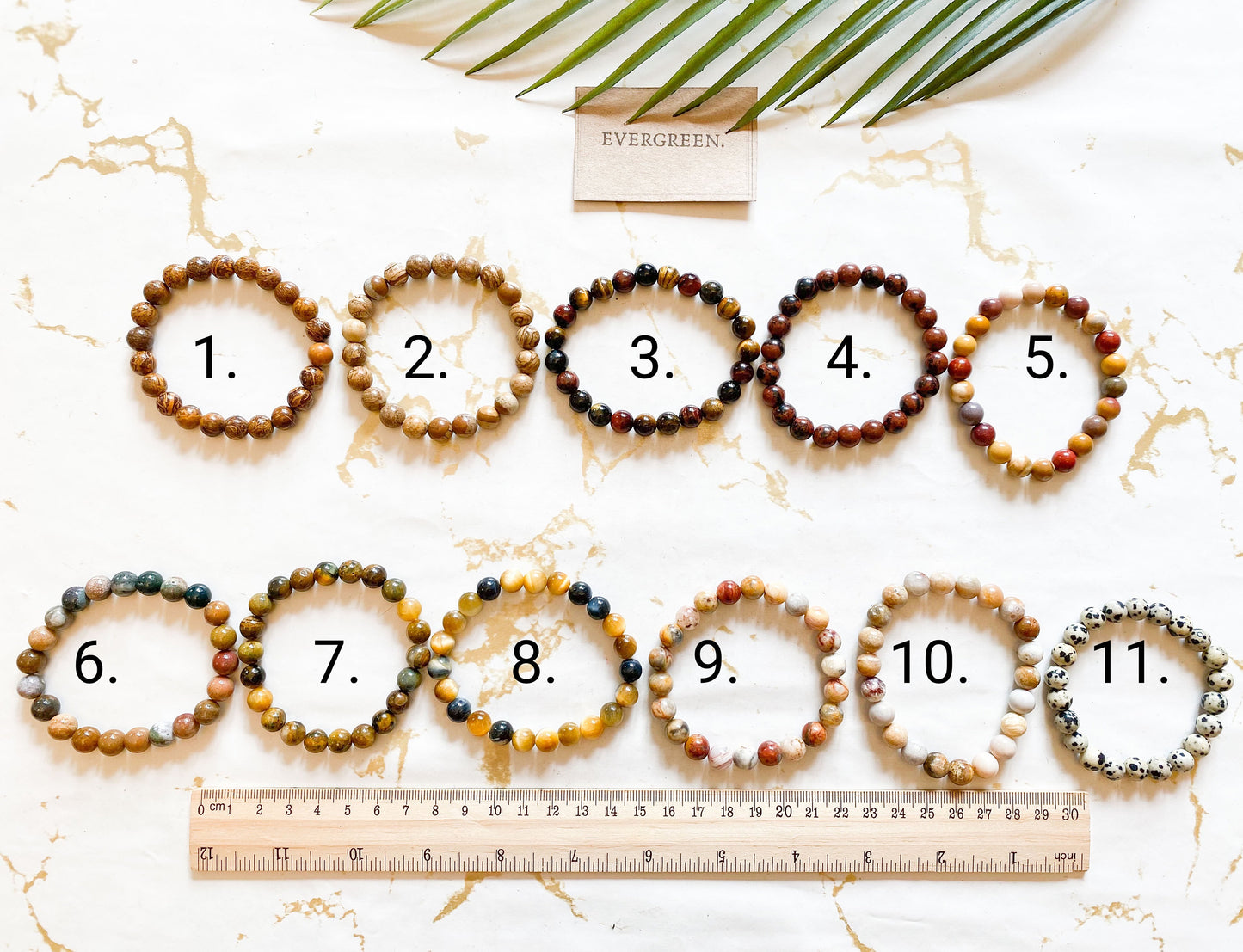 Natural / Beige / Brown Crystal Bracelet 8mm - Wide Variety Available