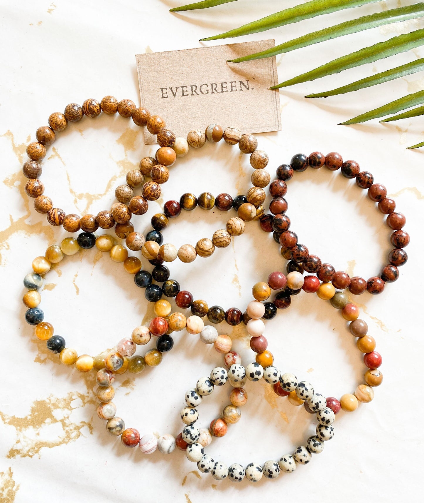 Natural / Beige / Brown Crystal Bracelet 8mm - Wide Variety Available