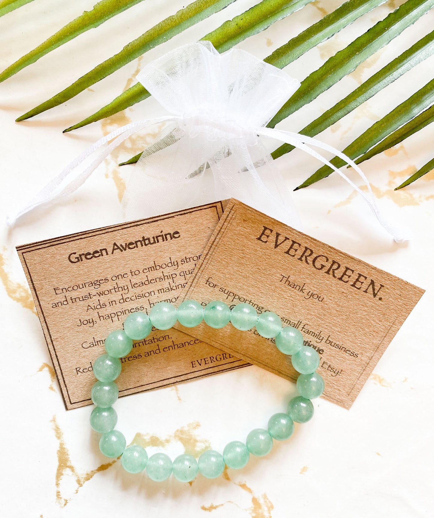Green Crystal Bracelet 8mm - Wide Variety Available!