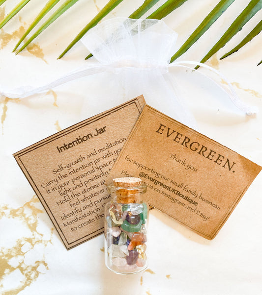 Mixed Crystal Chip Intention Jar - Growth, Positivity & Energy
