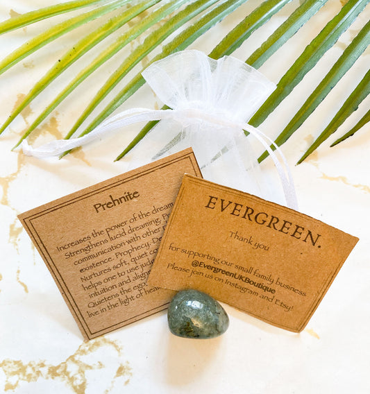 Prehnite Crystal Tumbled Stone - Confidence, Clarity & Alignment