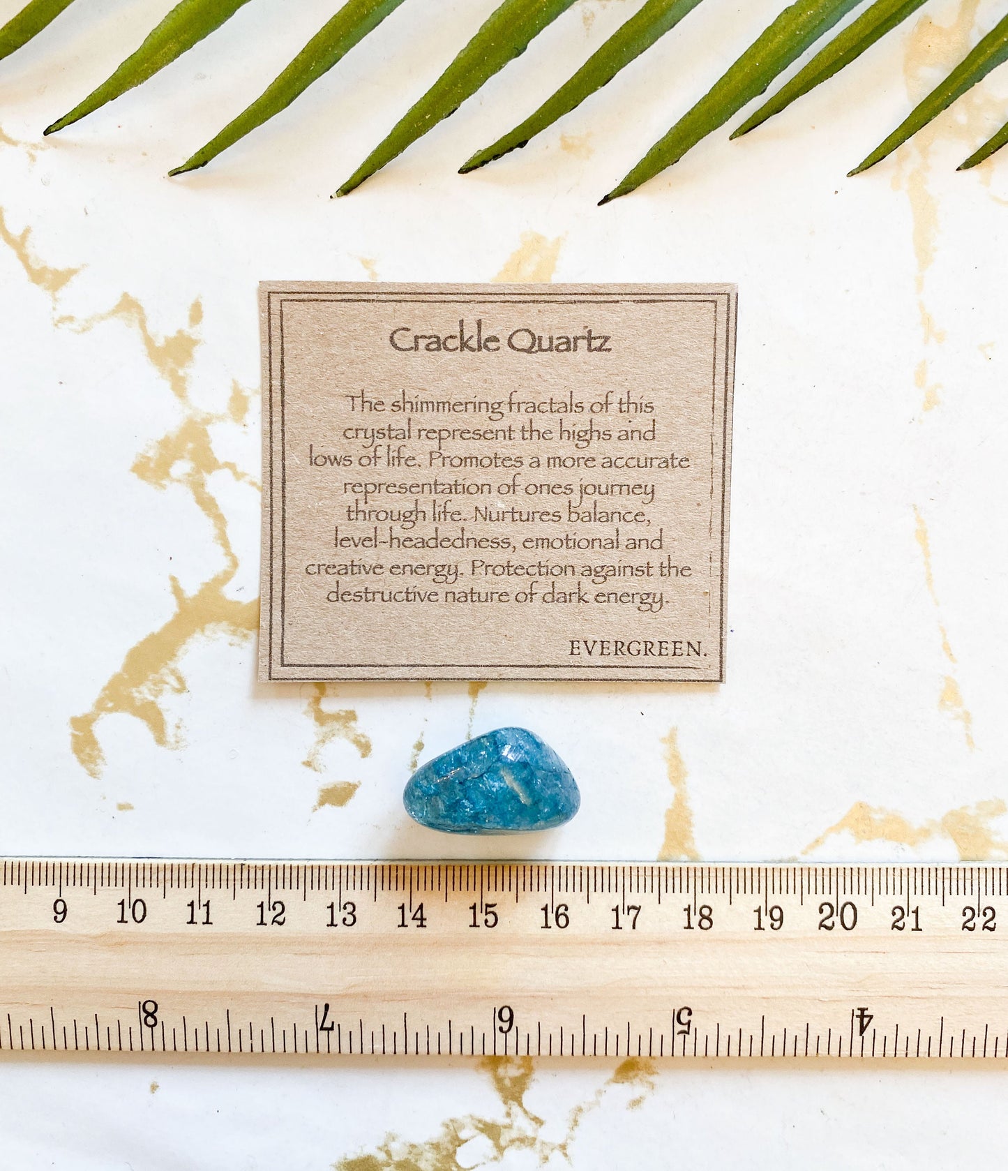 Crackle Quartz Crystal Tumbled Stone - Balance, Protection & Energy