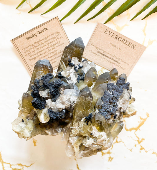 Smoky Quartz Cluster 1,176g - Grounding, Calmness & Positivity