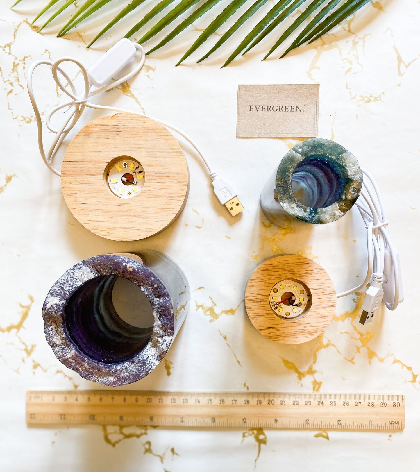 Fluorite Crystal USB Lamp -