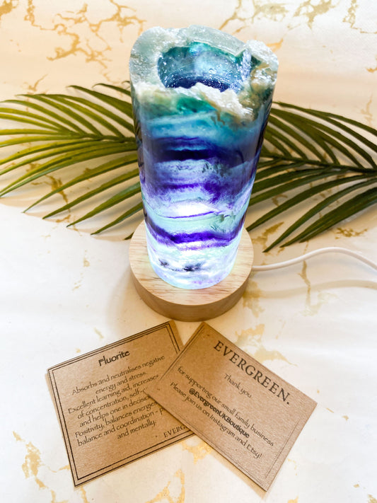 Fluorite Crystal USB Lamp -