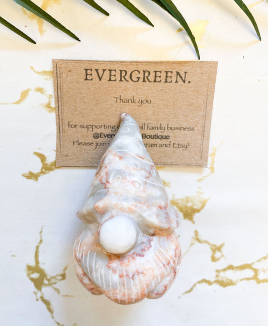 Crystal Gnome / Gonk Carving - Agate, Bloodstone, Network, Jasper