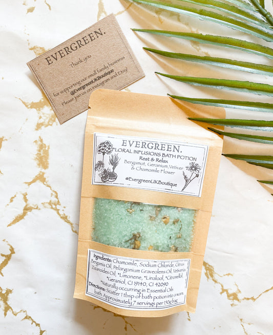 Floral Infusions Hand Mixed Bath Potion / Spa /Soak / Salts