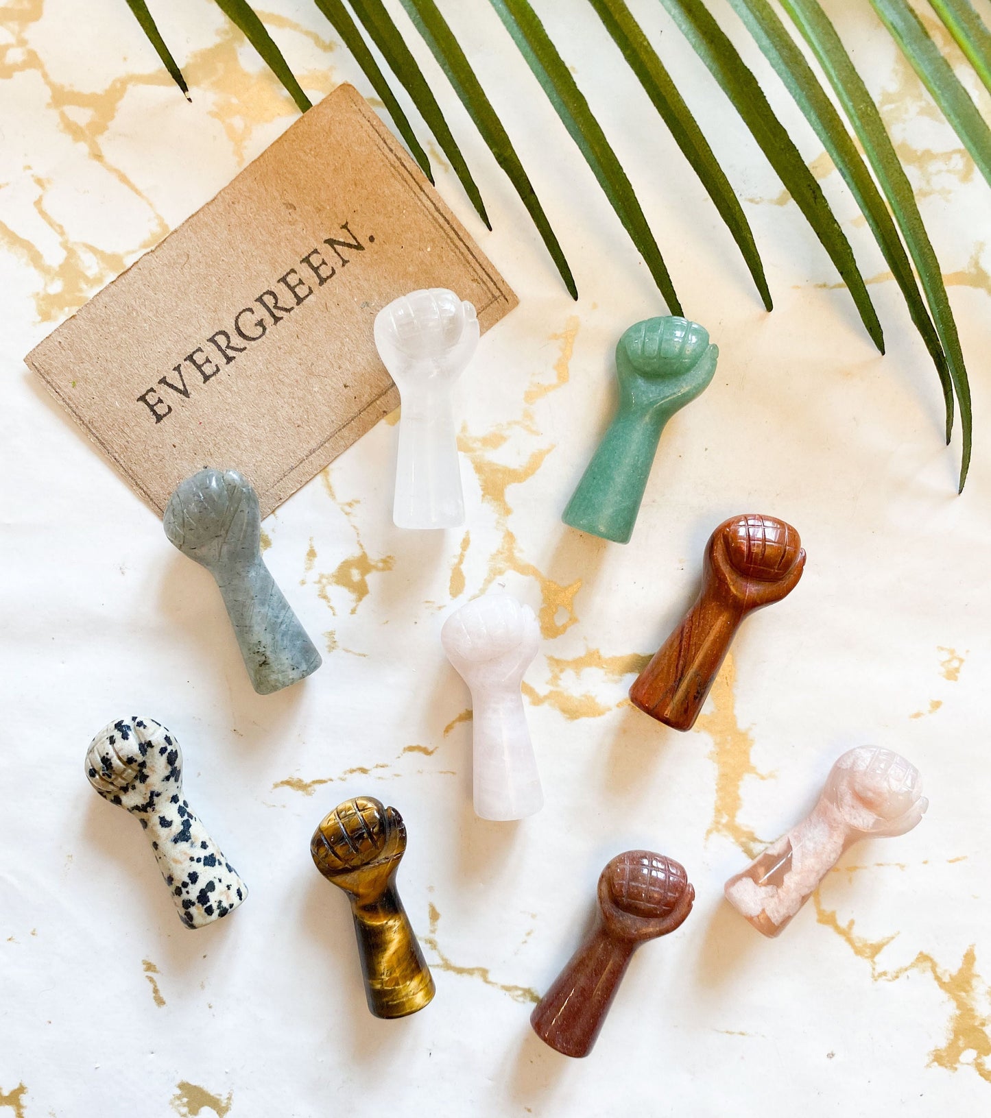 Crystal Fist Carving - Strength, Empowerment & Pride
