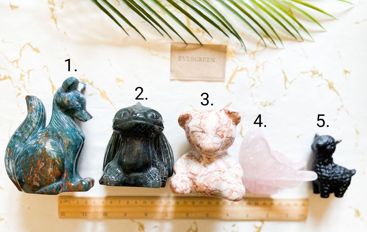 Crystal Carving Fox, Bear, Dragon, Butterfly, Sheep - Agate, Network, Labradorite, Obsidian, Quartz