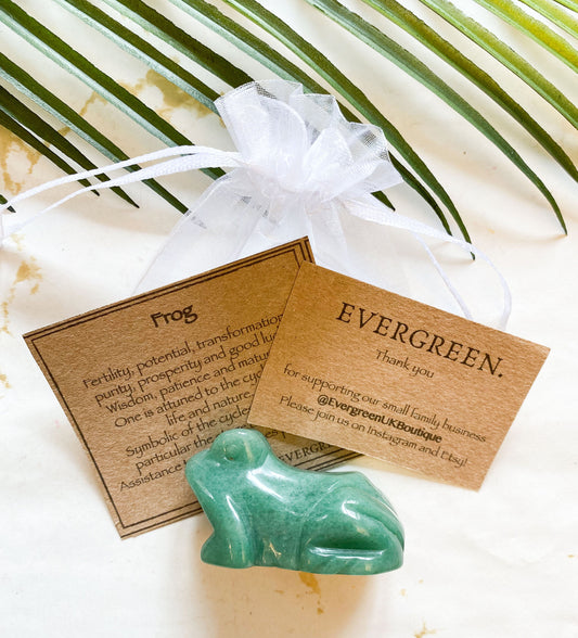 Crystal Frog Carving - Aventurine, Angelite, Gold Tiger Eye, Larvikite