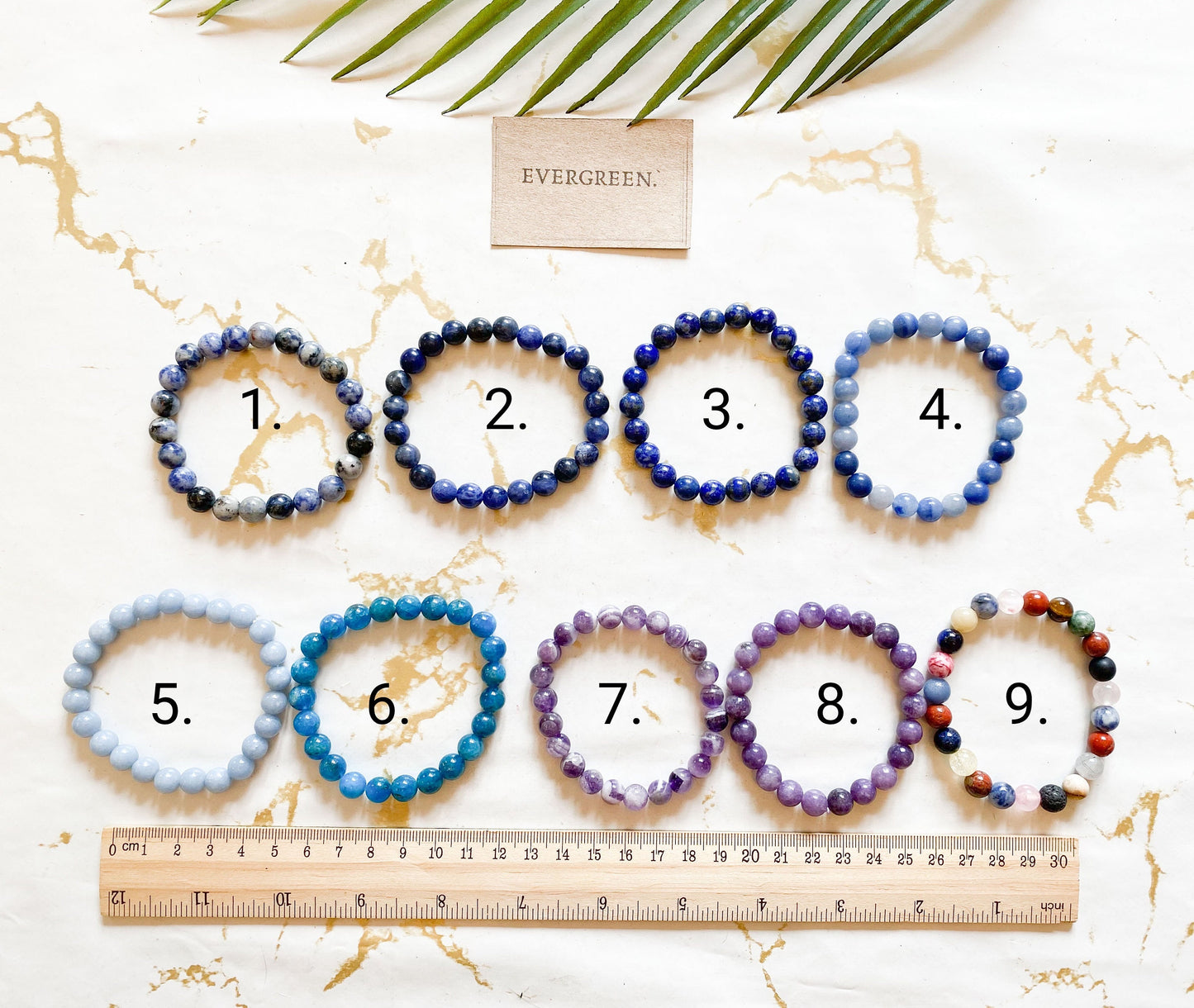 Blue / Purple Crystal Bracelets 8mm - Wide Variety Available!