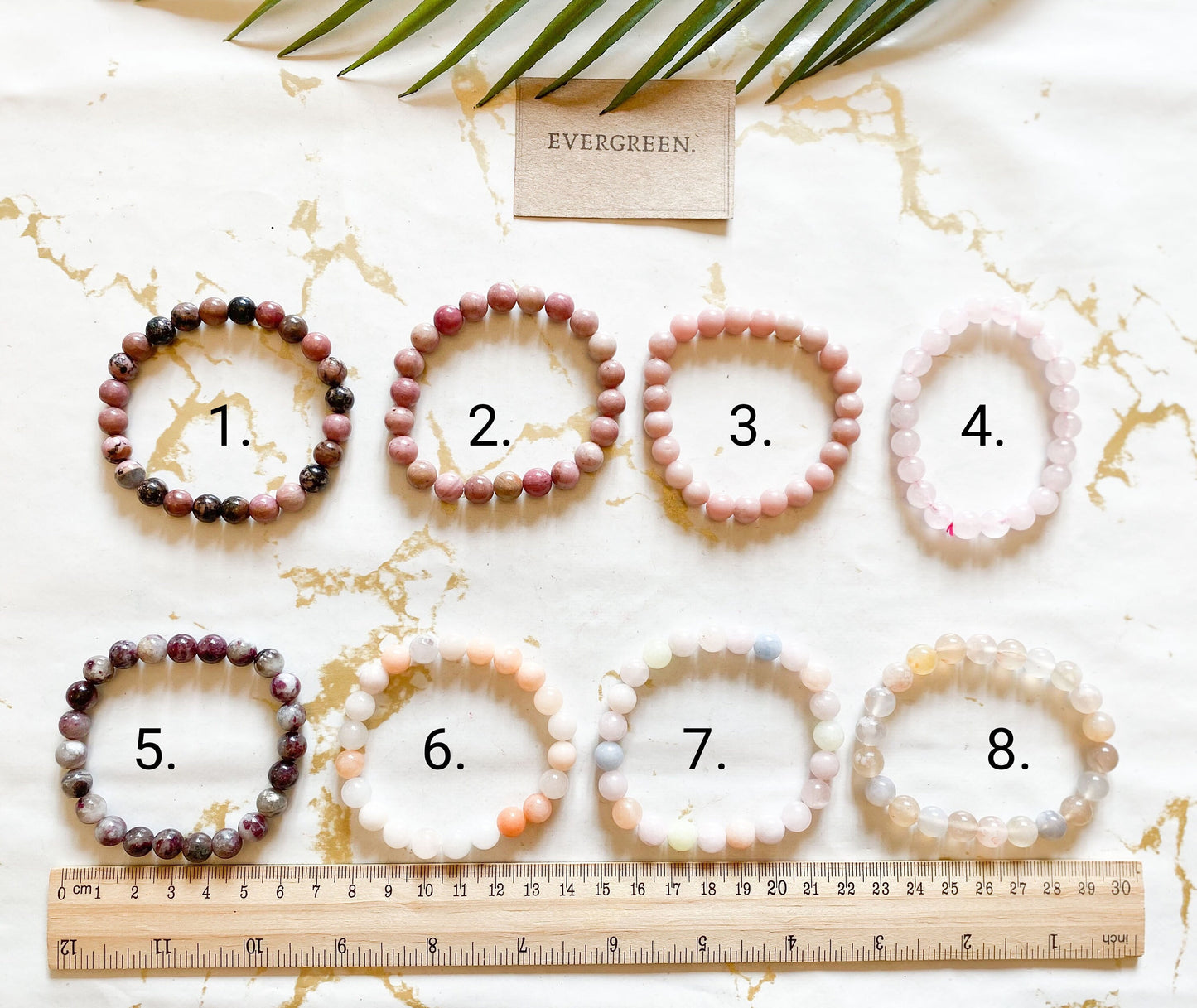 Pink / Red Crystal Bracelets 8mm - Wide Variety Available!