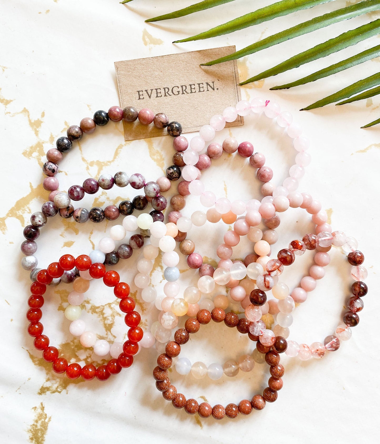 Pink / Red Crystal Bracelets 8mm - Wide Variety Available!