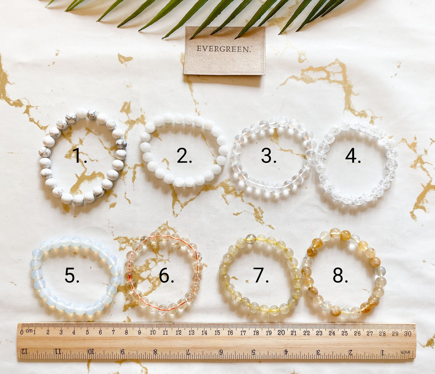 Clear / White / Yellow Crystal Bracelet 8mm - Wide Variety Available!