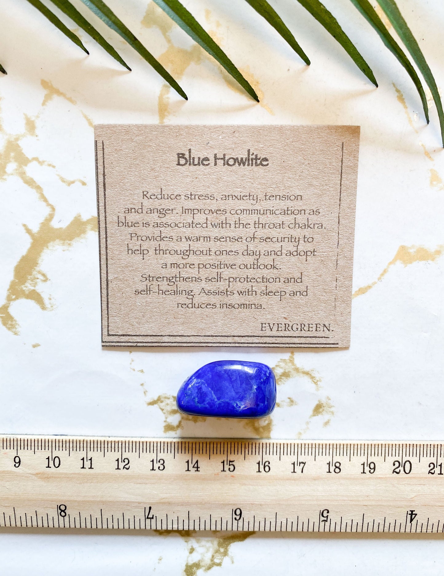 Navy Blue Howlite Crystal Tumbled Stone - Communication, Security & Positivity