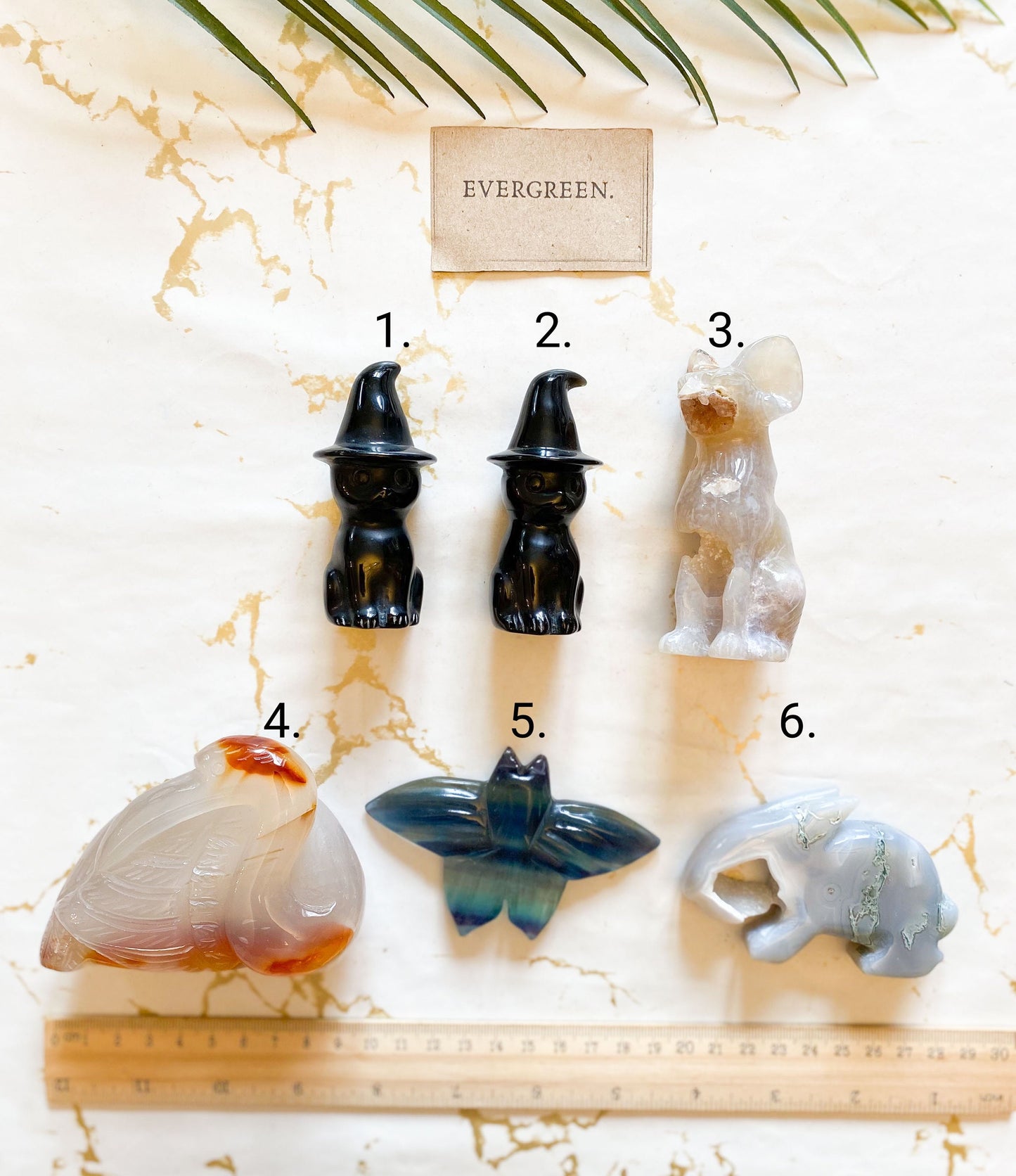 Crystal Animal Carving - Bird / Cat / Dragonfly / Rabbit