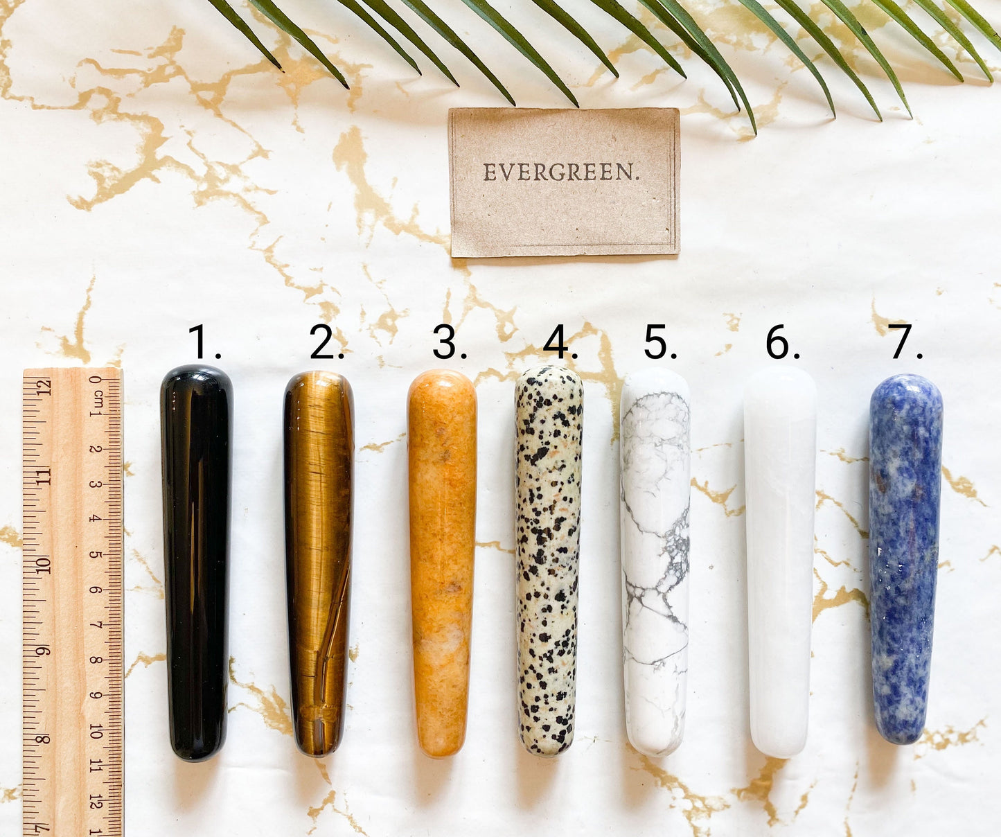 Crystal Massage Wand - Obsidian, Tiger Eye, Jasper, Agate, Sodalite, Quartz, Howlite