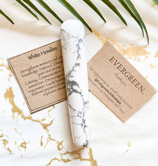 Crystal Massage Wand - Obsidian, Tiger Eye, Jasper, Agate, Sodalite, Quartz, Howlite