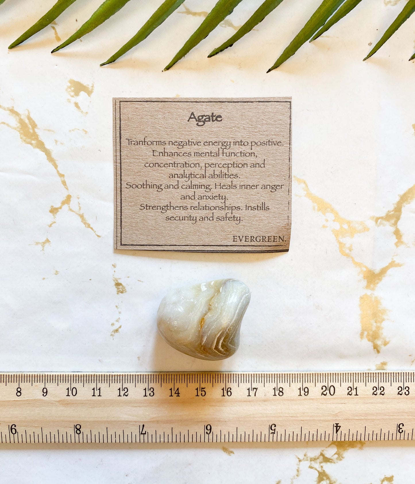 Agate Crystal Tumbled Stone - Soothing, Calming & Positivity