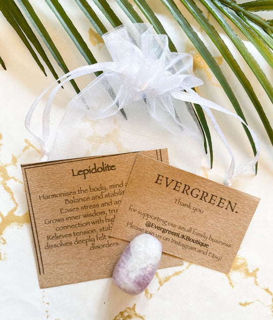 Lepidolite Crystal Tumbled Stone - Harmony, Balance & Stability