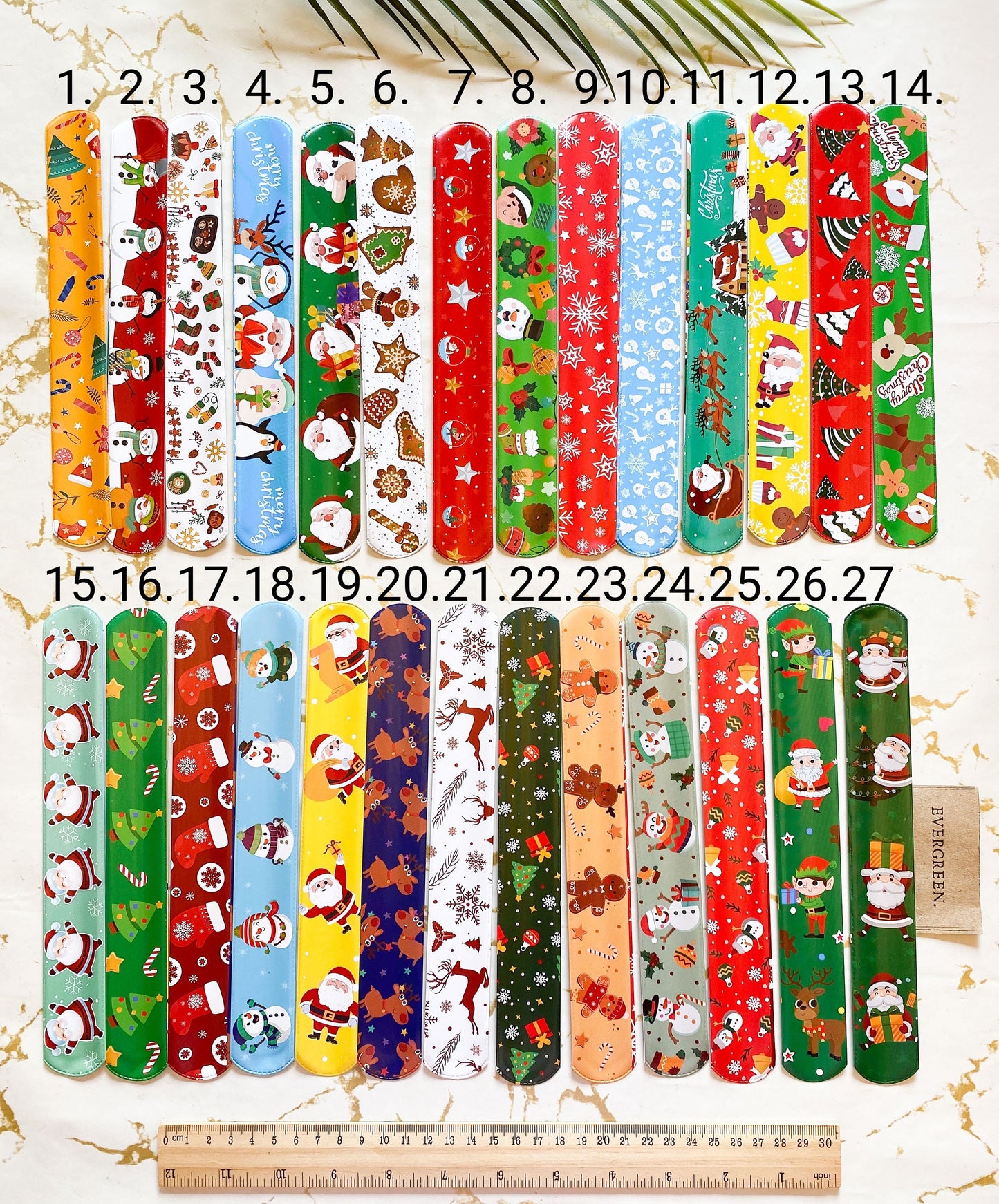 Christmas Slap Bracelet - One Size Fits All / Wide Variety Available!