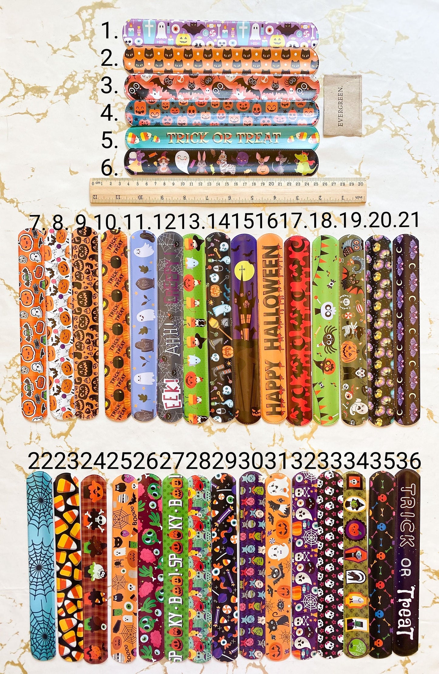 Halloween Slap Bracelet - One Size Fits All / Wide Variety Available!