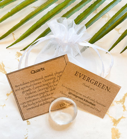 Quartz Crystal Button - Growth, Balance & Clarity