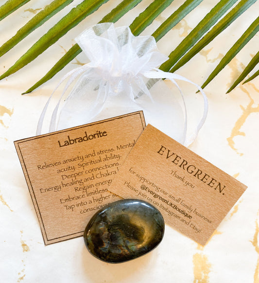 Labradorite Crystal Gallet - Relieves Anxiety & Stress