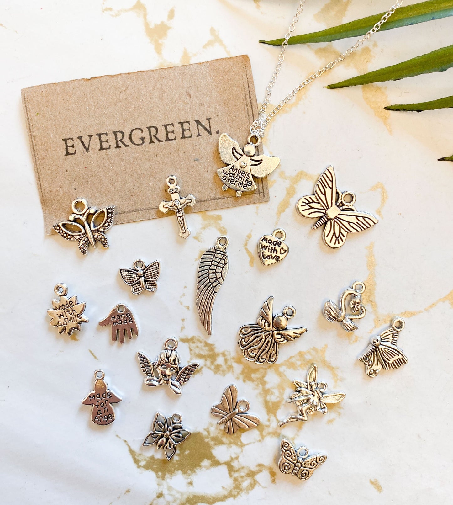 Love, Heaven, Peace, Freedom Pendant - Feather, Butterfly, Angel, Guardian Angel