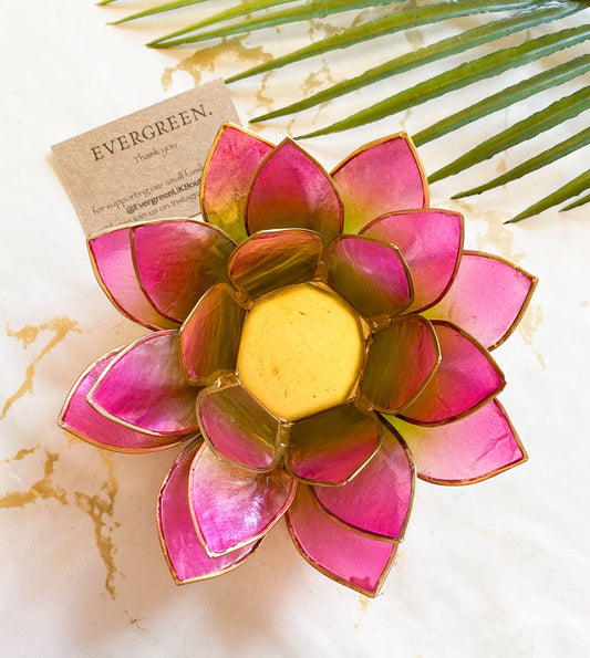 Handmade Capiz Shell / Windowpane Oyster Lotus Flower Tealight Holder - Wide Variety Available!