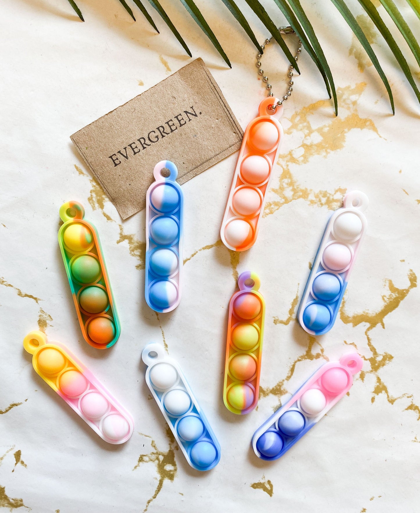 Pop Fidget Silicone Bubble Sensory Toy Keychain - Wide Variety Available!