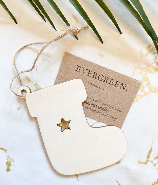 Wooden Christmas Stocking - Decorate Your Own!
