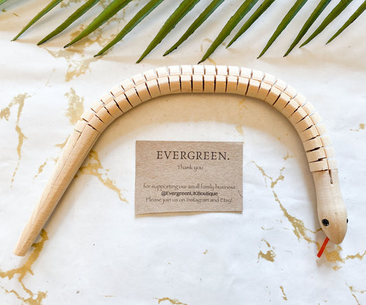 Wooden Wiggly Snake Fidget Toy - Paint Your Own!