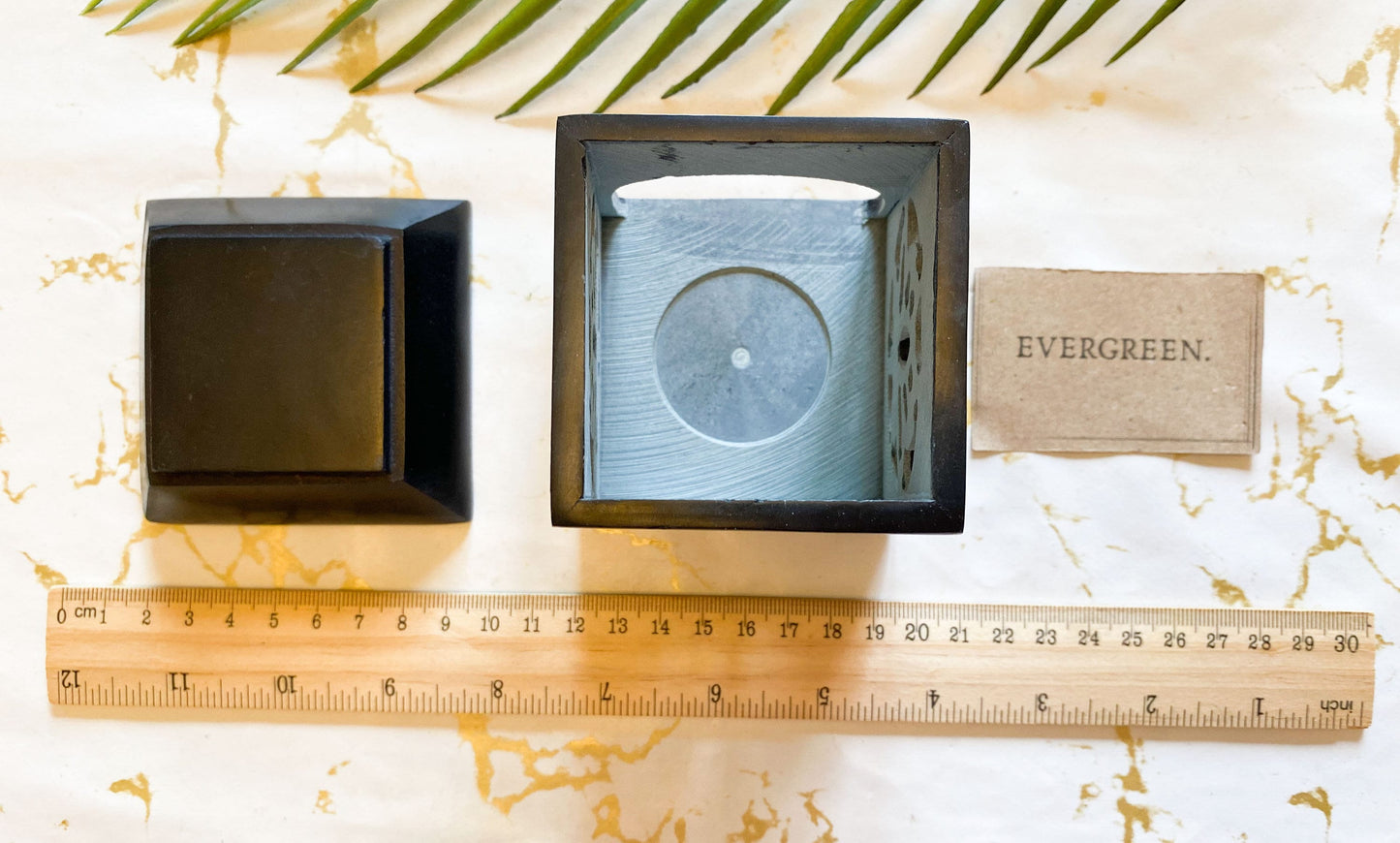 Black Soapstone Lotus Flower Oil Burner / Wax Melts - Love, Light & Peace