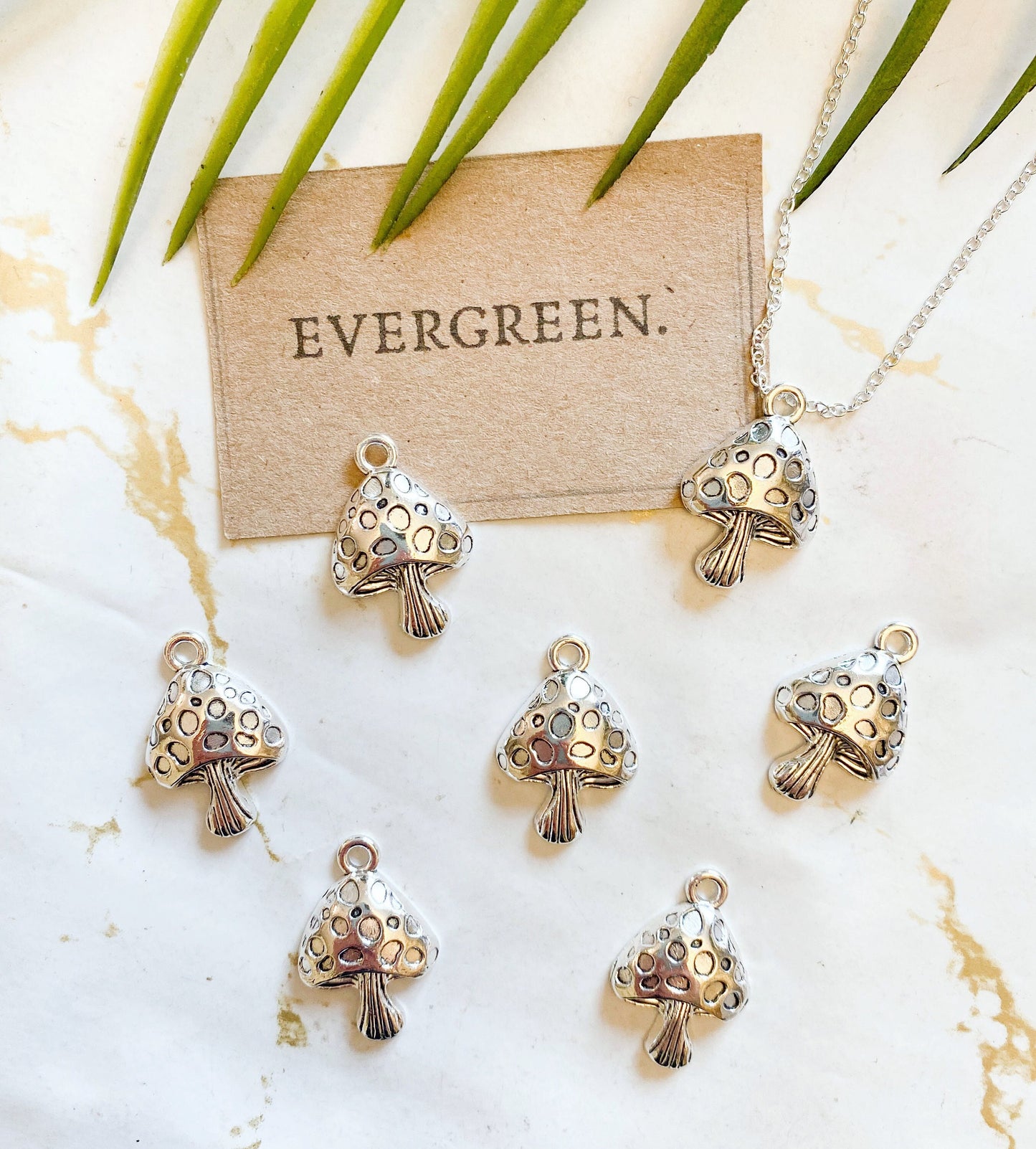 Wild Mushroom Pendant / Charm - Chain Options Available!
