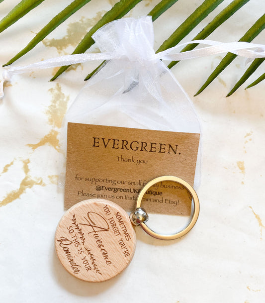 Wooden Thank You Keychain - Wide Variety Available!