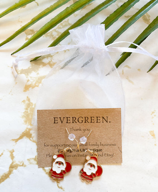 Christmas Earrings - Christmas Tree, Rudolph, Santa, Candy Cane, Noel, Wreath, Snowflake, Moon, Stockings, Bells