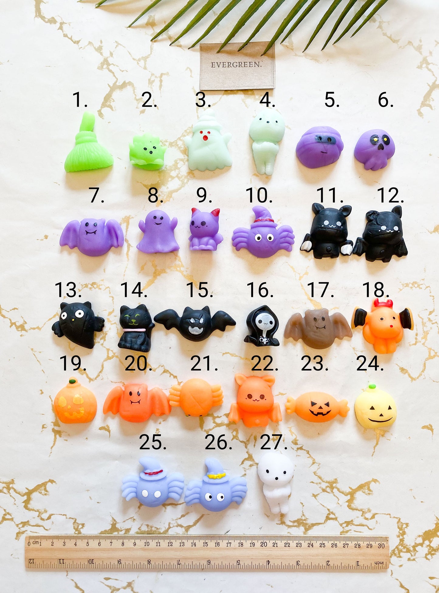 Halloween Squish Stress / Anxiety Relief Toy - Ghost, Spider, Pumpkin, Mummy, Bat, Monster, Witch, Spooky, Trick Or Treat