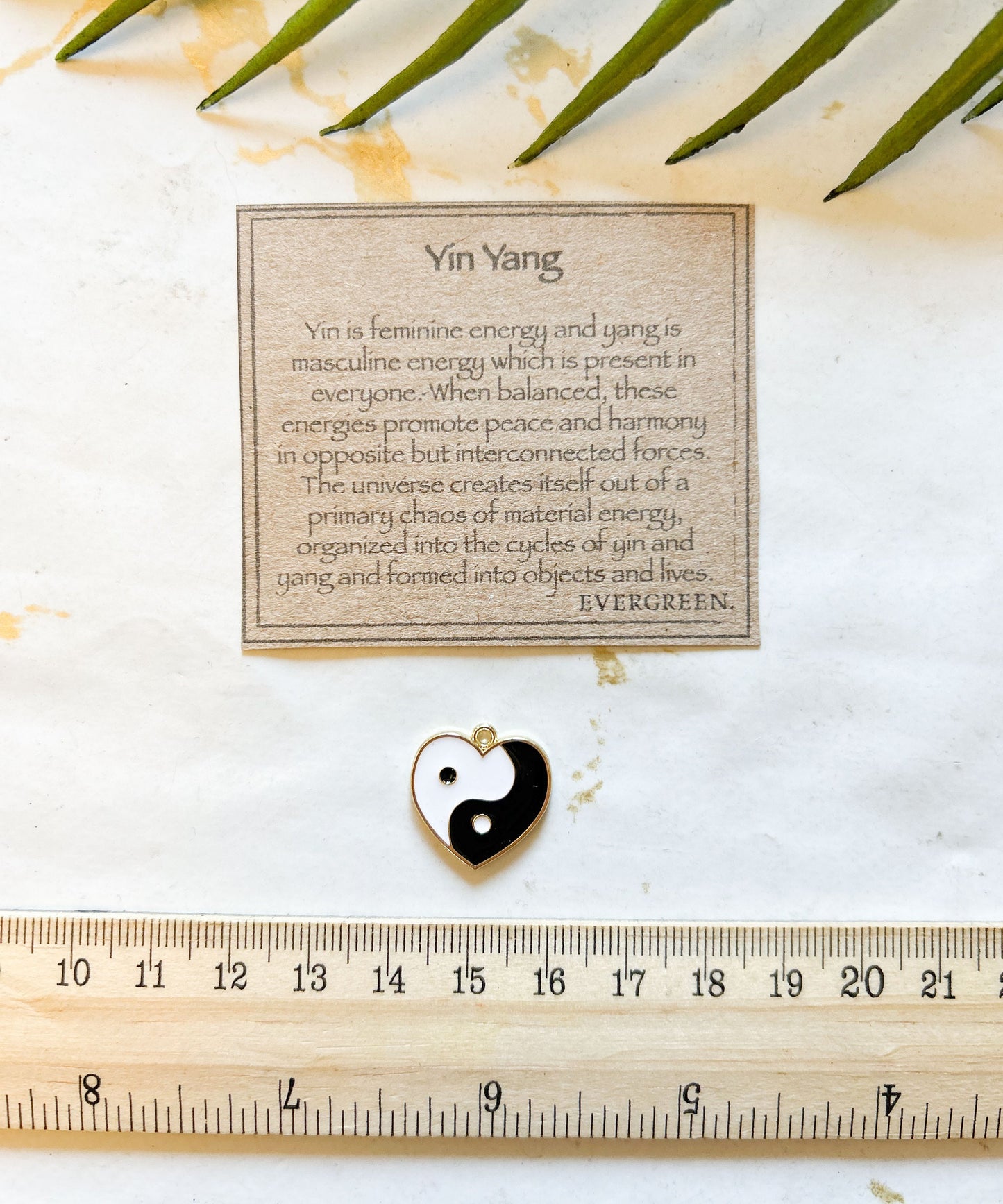 Yin Yang Heart Pendant/ Charm - Peace, Harmony & Balance