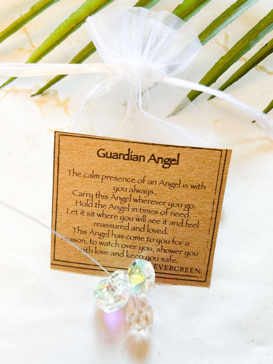 Crystal Angel Sun Catcher - Peace, Love & Protection