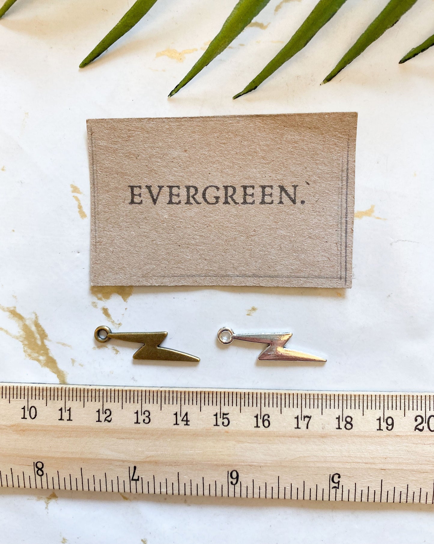 Bronze / Silver Lightening Bolt Pendant / Charm - Chain Options Available!