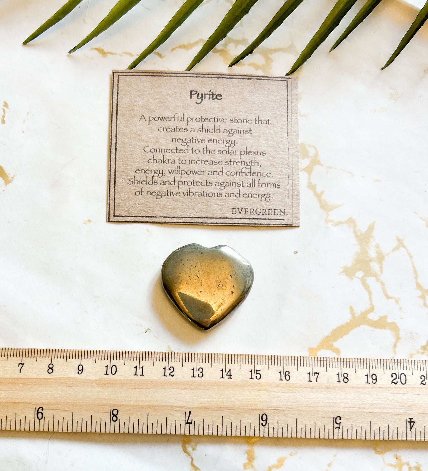 Pyrite Crystal Heart 30mm - Strength, Energy & Willpower