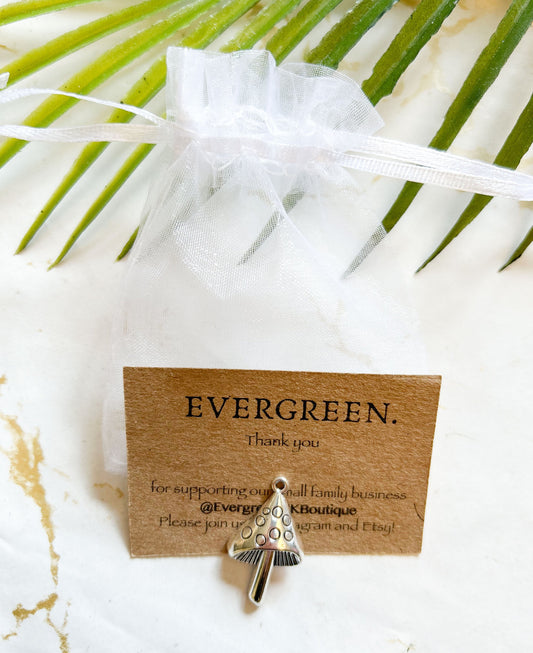 Bronze / Silver Wild Mushroom Pendant / Charm