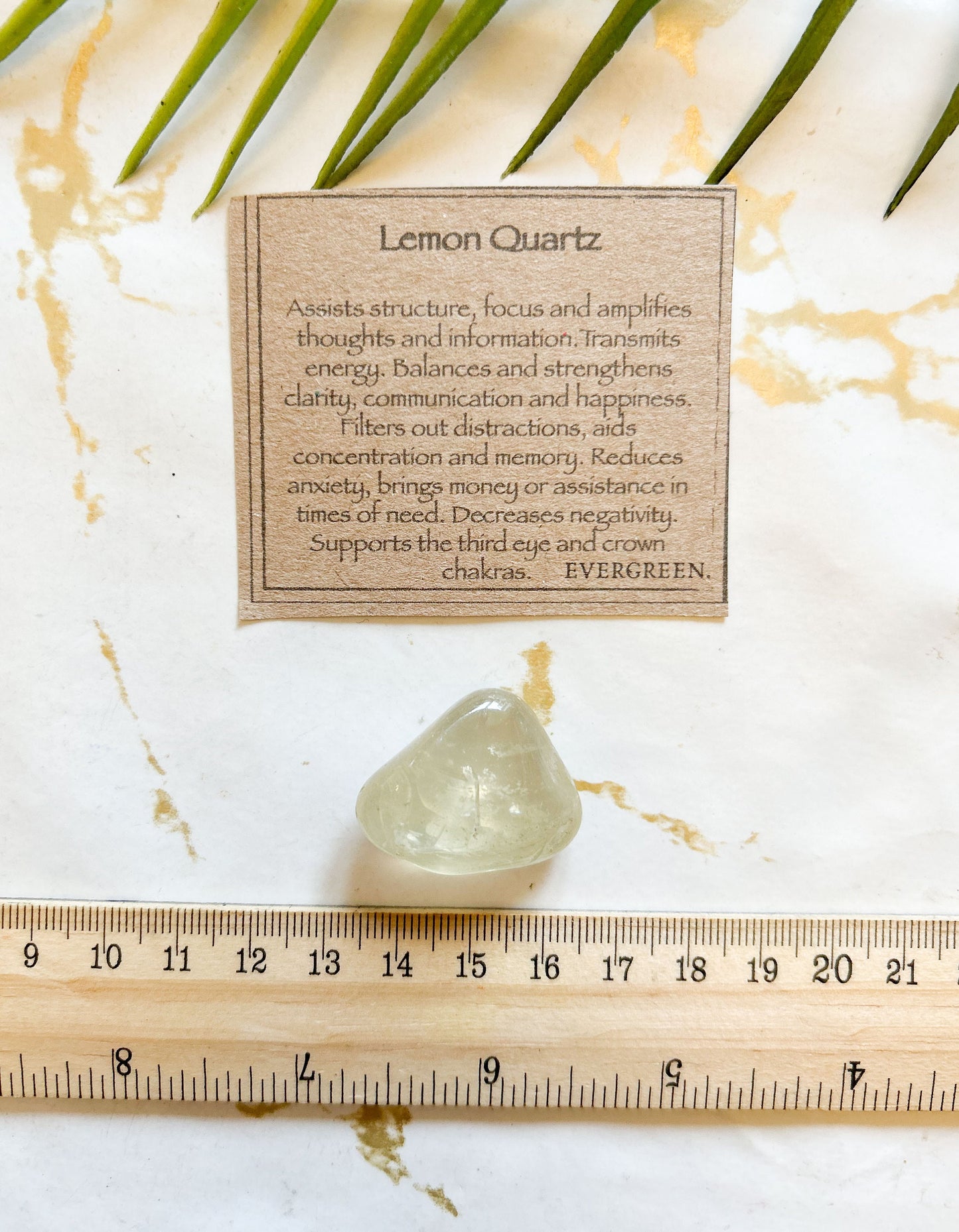 Lemon Quartz Crystal Tumbled Stone - Clarity, Communication & Happiness