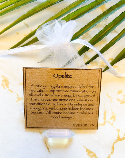 Opalite Crystal Double Point - Energy, Healing & Meditation