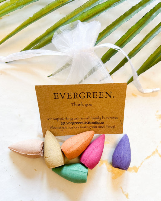 Backflow Incense Cones - Jasmine, Rose, Lily, Mint, Lavender & More