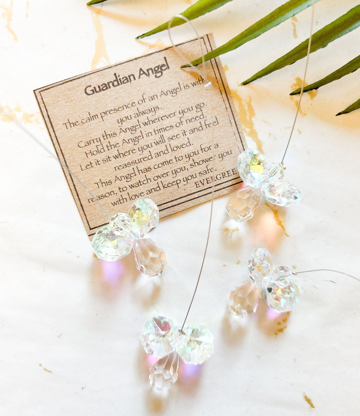 Crystal Angel Sun Catcher - Peace, Love & Protection