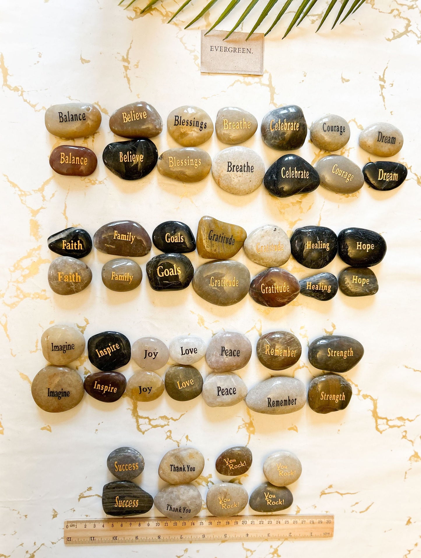 Inspirational / Motivational / Mindfulness Word Natural River Rock - Wide Variety Available!